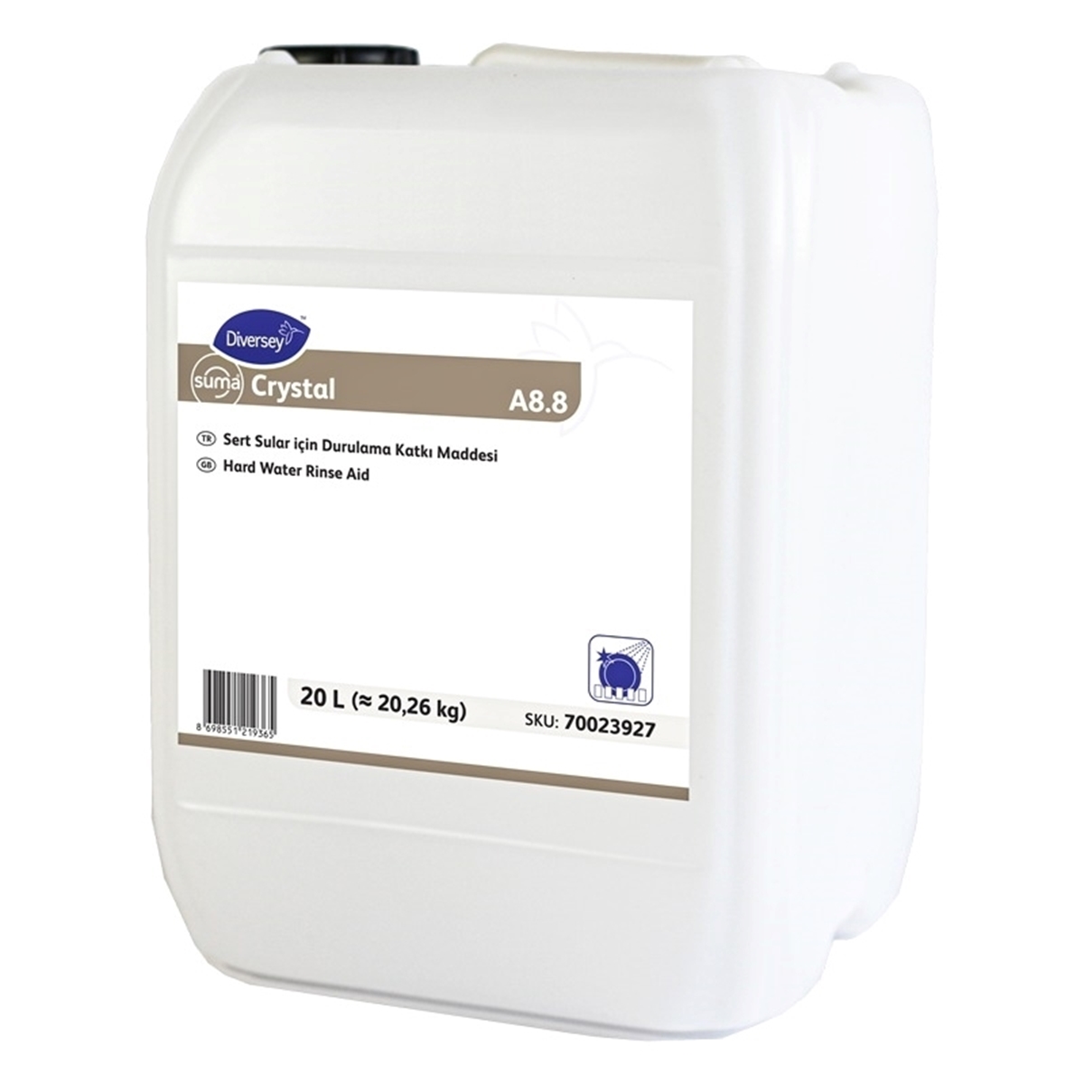 Diversey Suma Crystal A8.8 20 L - Sert Su Bulaşık Parlatıcısı resmi