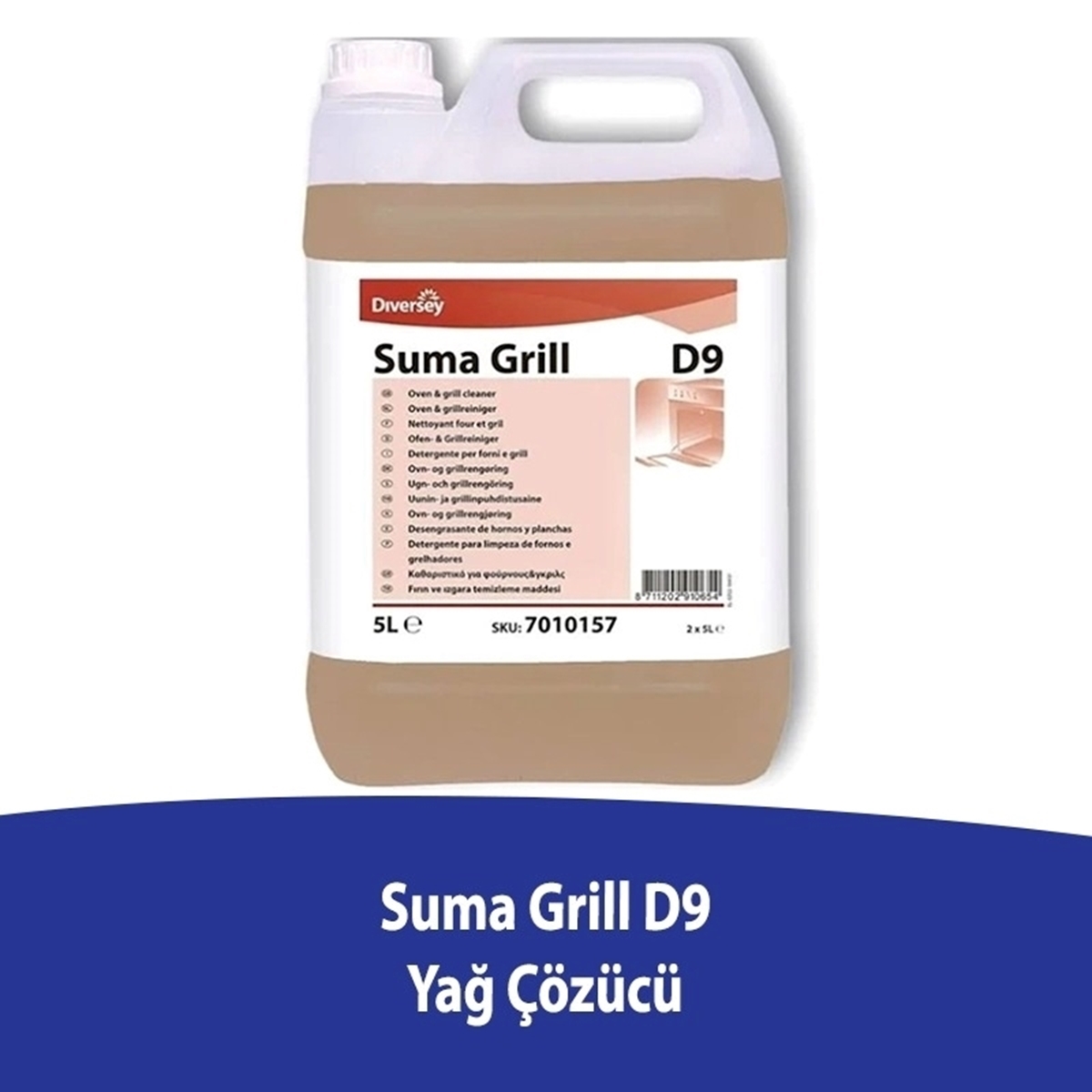 Diversey Suma Grill D9 5 L - Endüstriyel Fırın ve Izgara Yağ Çözücü resmi
