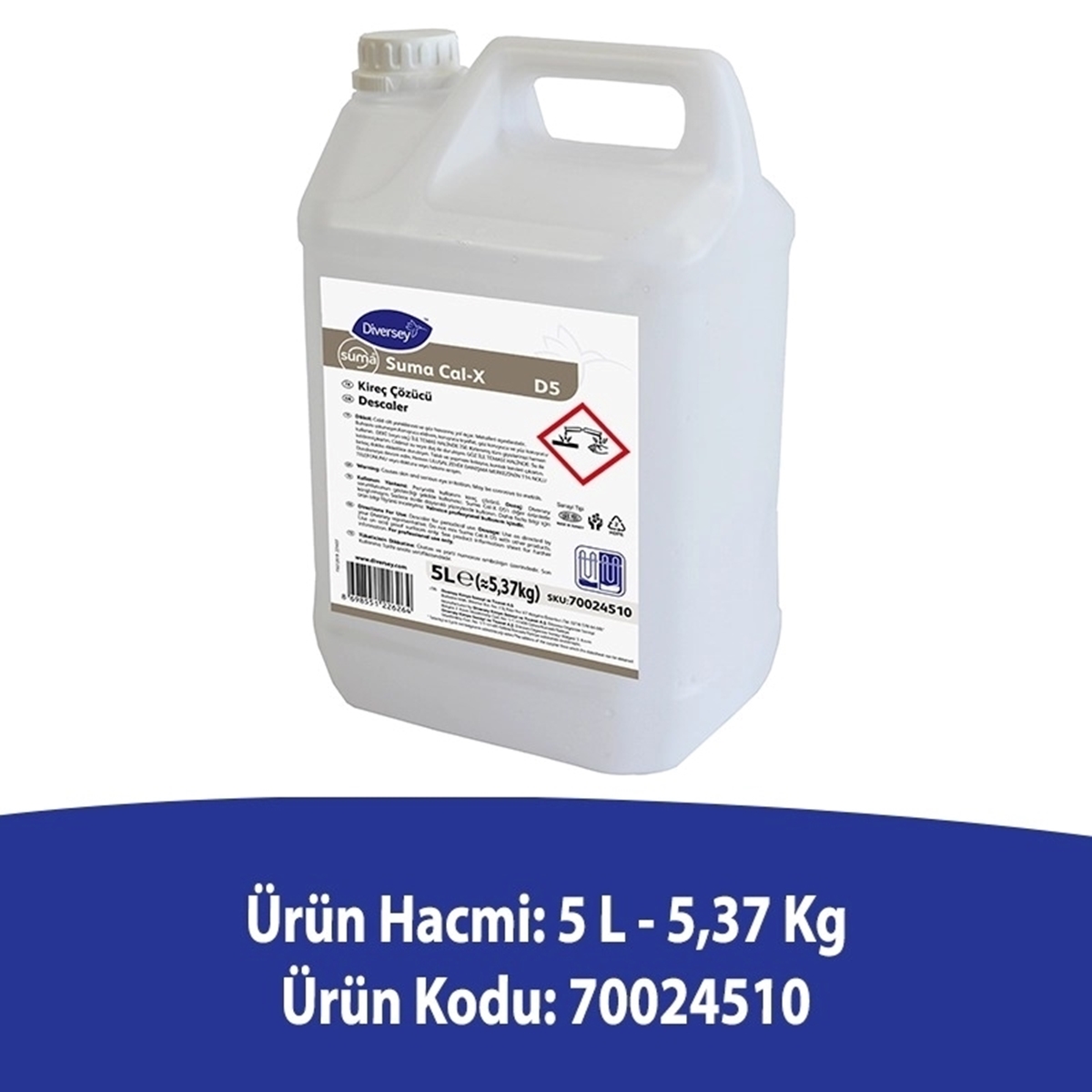 Diversey Suma Cal-X D5 5 L - Endüstriyel Kireç Çözücü resmi