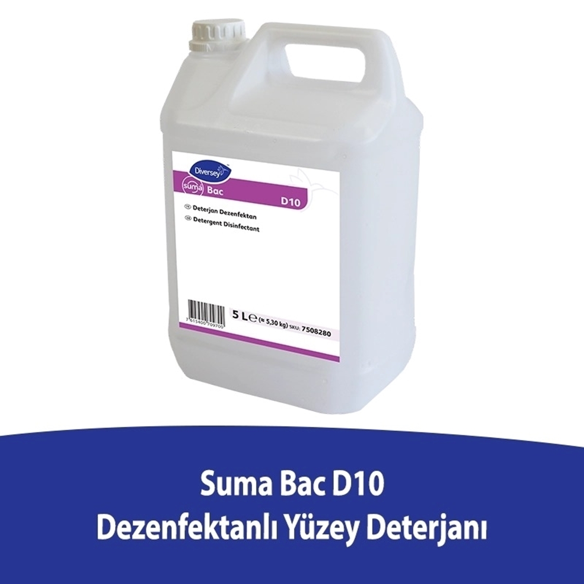Diversey Suma Bac D10 5 L - Konsantre Mutfak ve Yüzey Dezenfektanı resmi