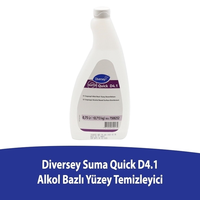 Diversey Suma Quick D4.1 Alkol Bazlı Yüzey Temizleyici 750 ML resmi