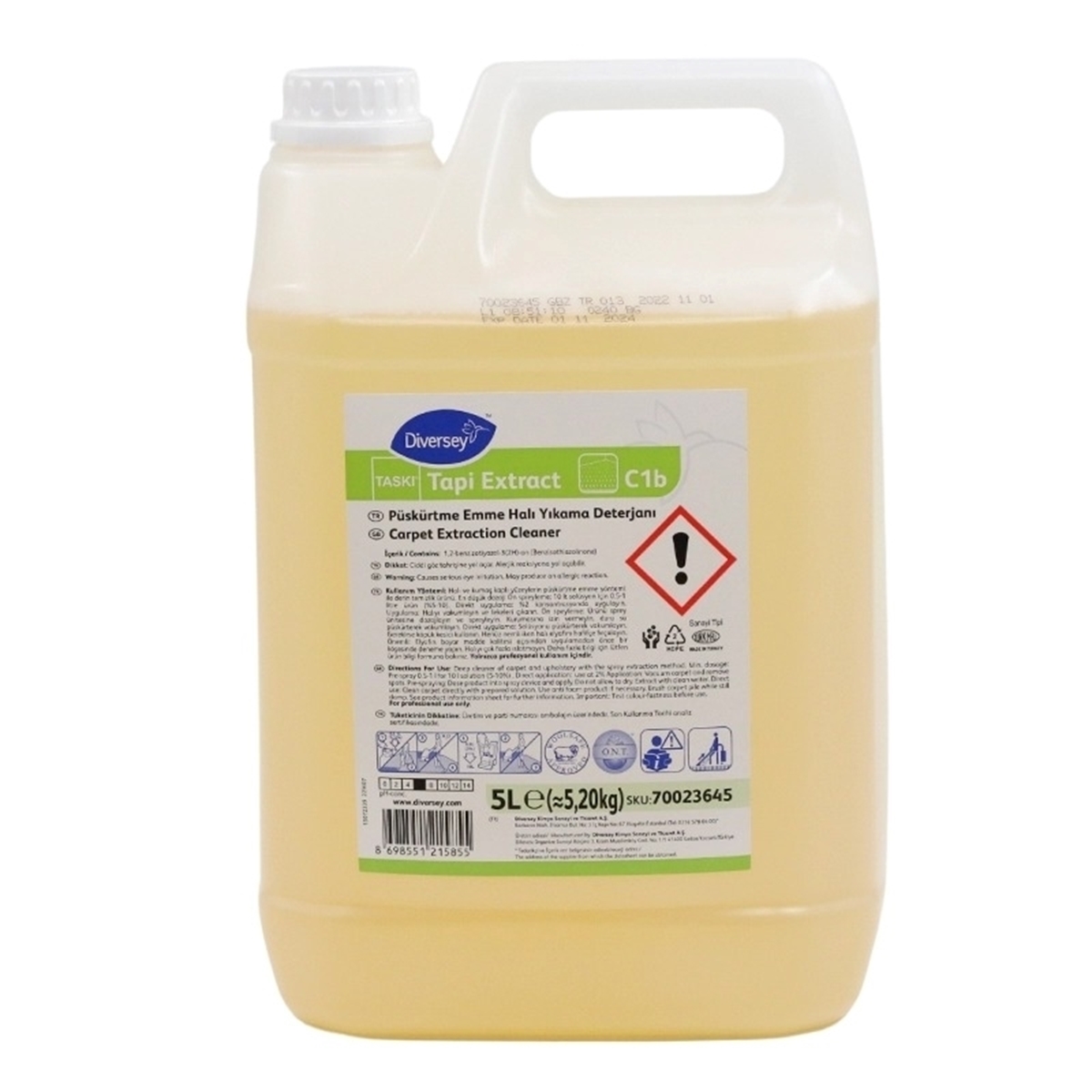 Diversey Taski Tapi Extract C1b Halı Yıkama Deterjanı 5 L resmi